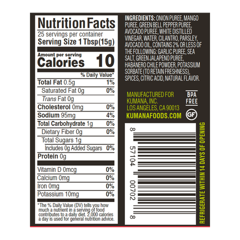 Kumana Avocado Hot Sauce (13 Oz.) - Kumana